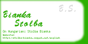 bianka stolba business card